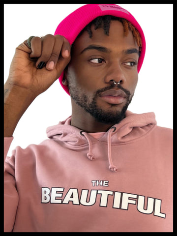 THE YEAR-ROUND BEANIE in HOT PINK OPAL w/ PINK PATCH on DOUGLAS THE BEAUTIFUL EARTH | Conscious Clothing Brand + Healthy Essentials