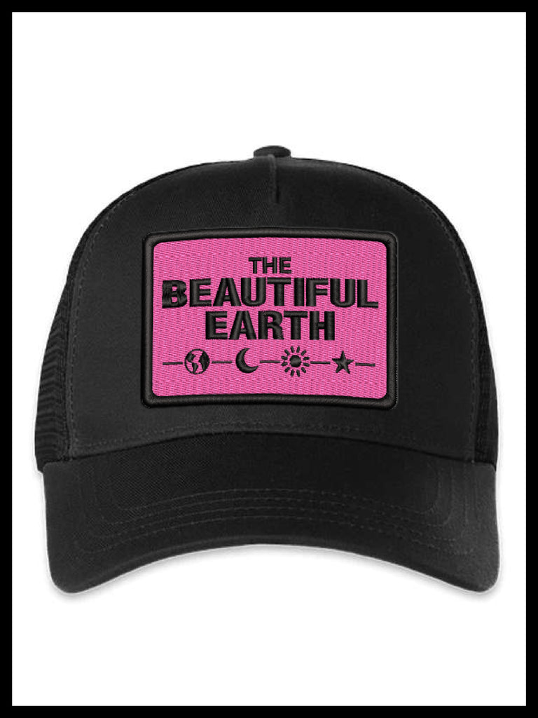 THE FOREVER TRUCKER ONYX + ONYX W/ PINK PATCH THE BEAUTIFUL EARTH | Conscious Clothing Brand + Healthy Essentials