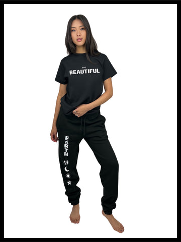 THE BASE TEE in ONYX on RACHEL THE BEAUTIFUL EARTH | Conscious Clothing Brand + Healthy Essentials