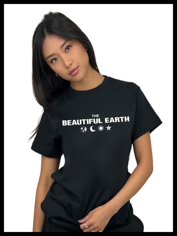 THE STAPLE TEE in ONYX on RACHEL THE BEAUTIFUL EARTH | Conscious Clothing Brand + Healthy Essentials