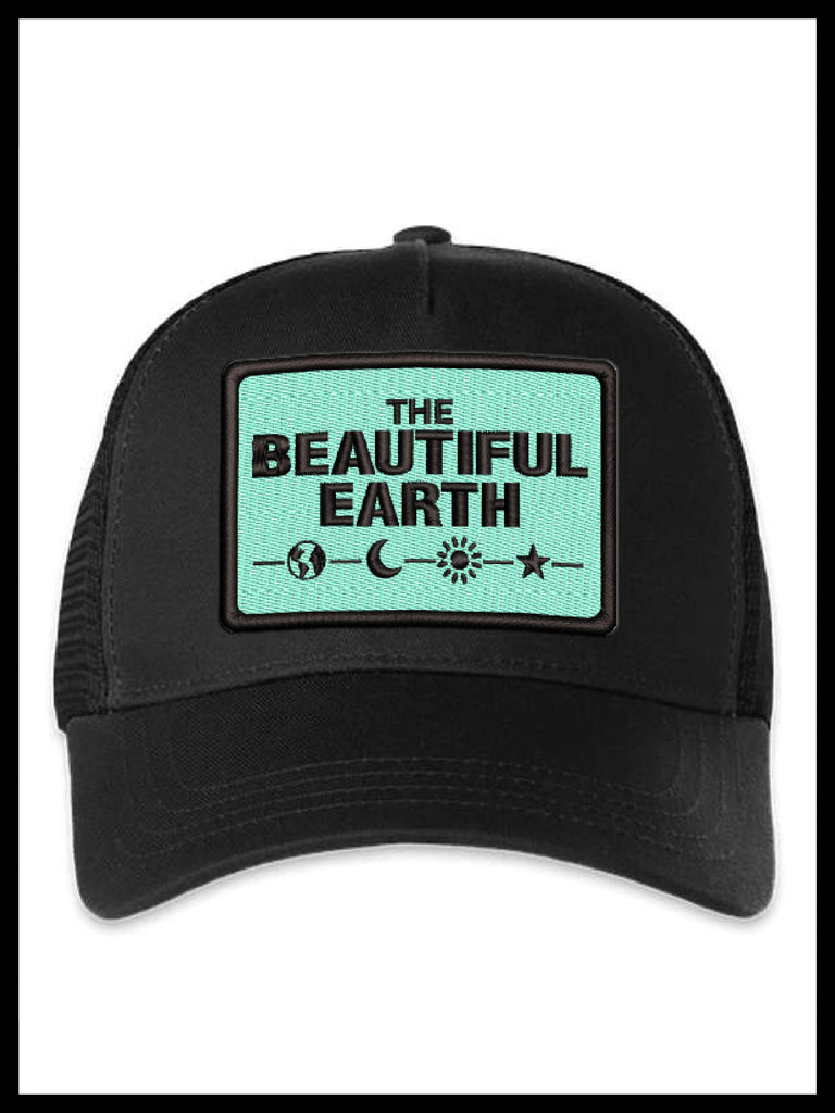 THE FOREVER TRUCKER ONYX + ONYX W/ MINT PATCH THE BEAUTIFUL EARTH | Conscious Clothing Brand + Healthy Essentials
