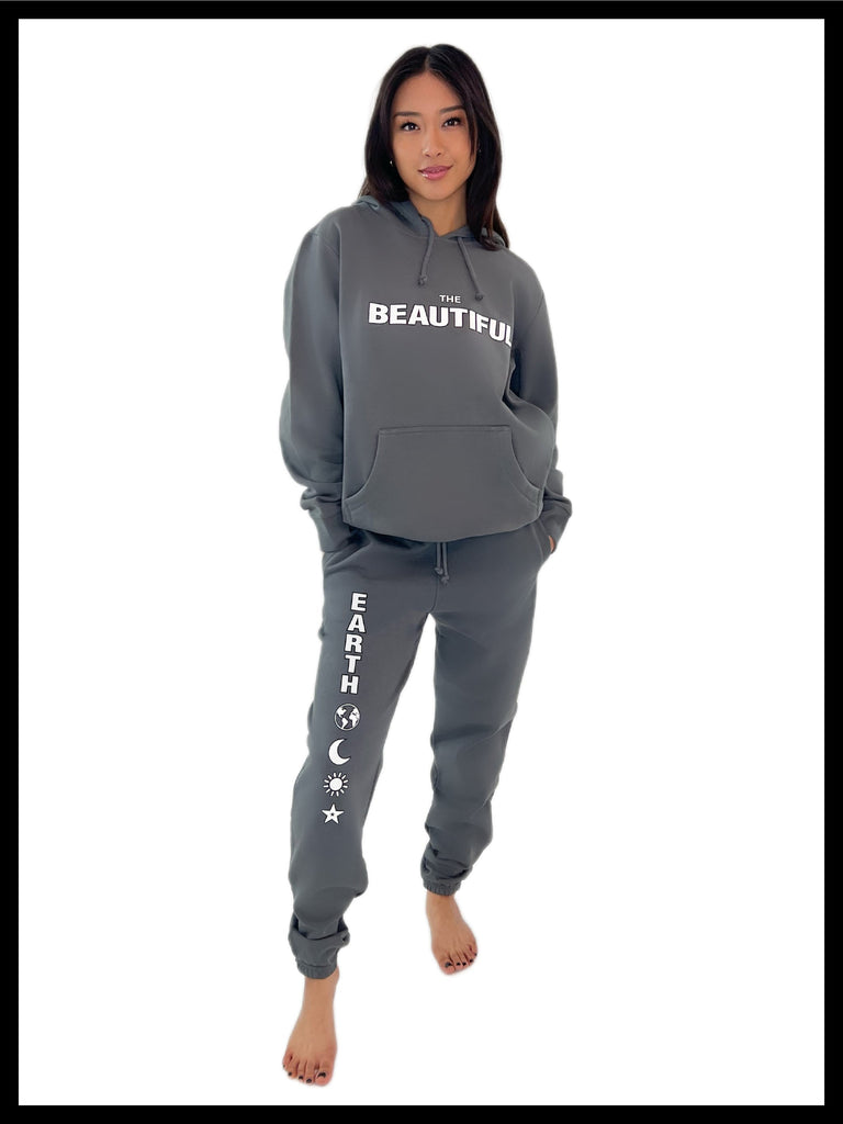 THE BASE SWEATPANT in MOONSTONE on RACHEL THE BEAUTIFUL EARTH | Conscious Clothing Brand + Healthy Essentials