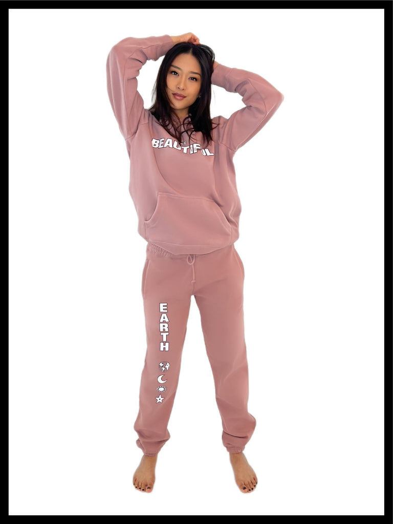 THE BASE SWEATPANT in PINK OPAL on RACHEL THE BEAUTIFUL EARTH | Conscious Clothing Brand + Healthy Essentials